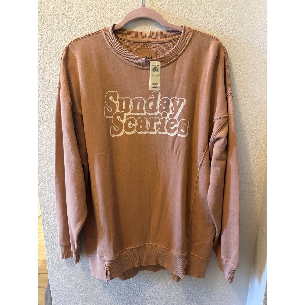 Aerie Sunday Scaries oversized Sweatshirt XS NWT - Picture 4 of 7